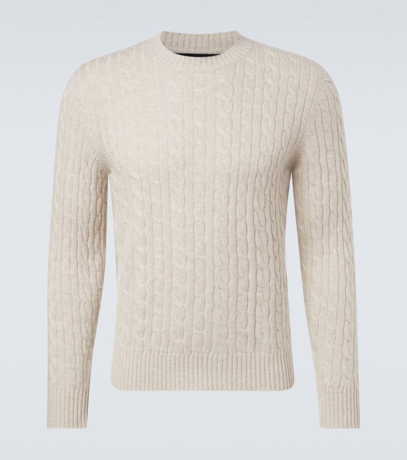 Cable-knit cashmere sweater 1