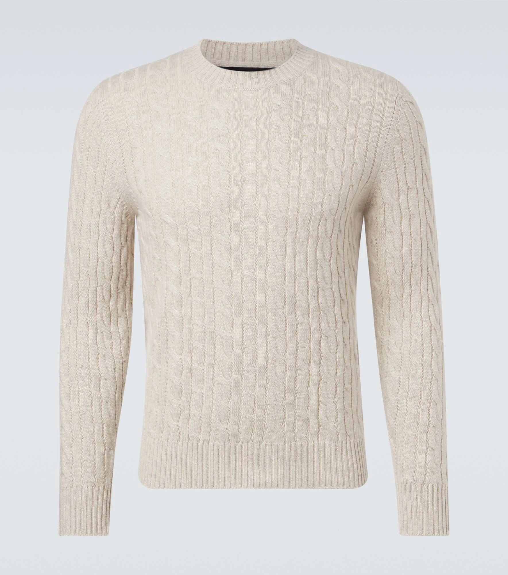 Cable-knit cashmere sweater - 1