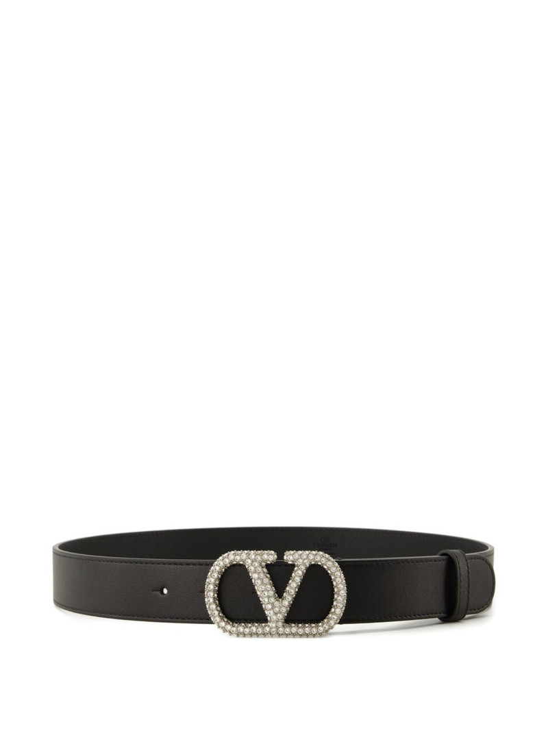 VLogo Signature crystal-embellished belt 1