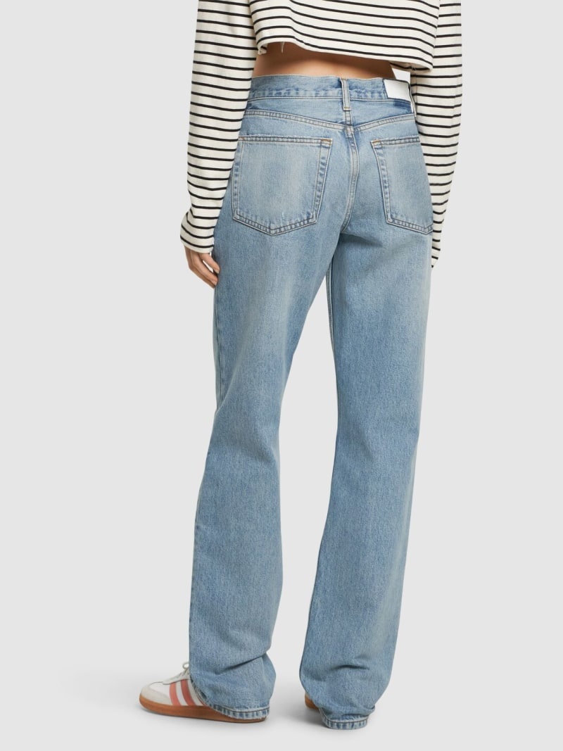 Easy straight cotton denim jeans - 3