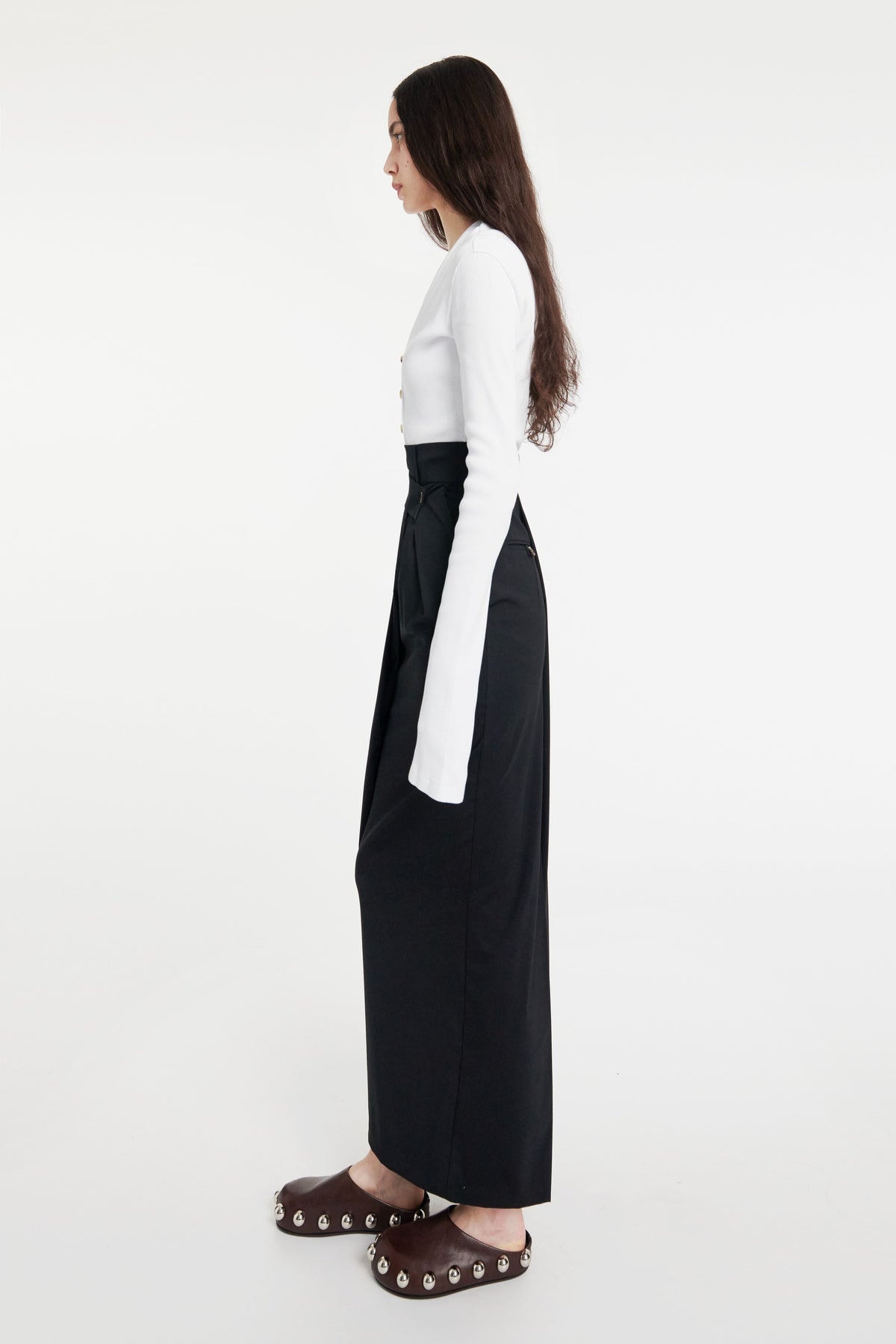 DECONSTRUCTED TROUSERS SKIRT BLACK - 9