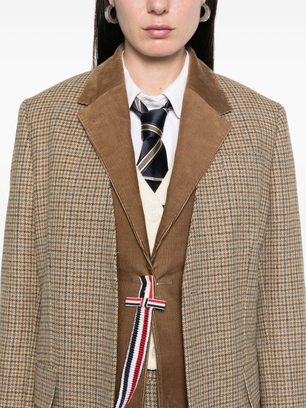 Ginclub check waistcoat and blazer set - 5