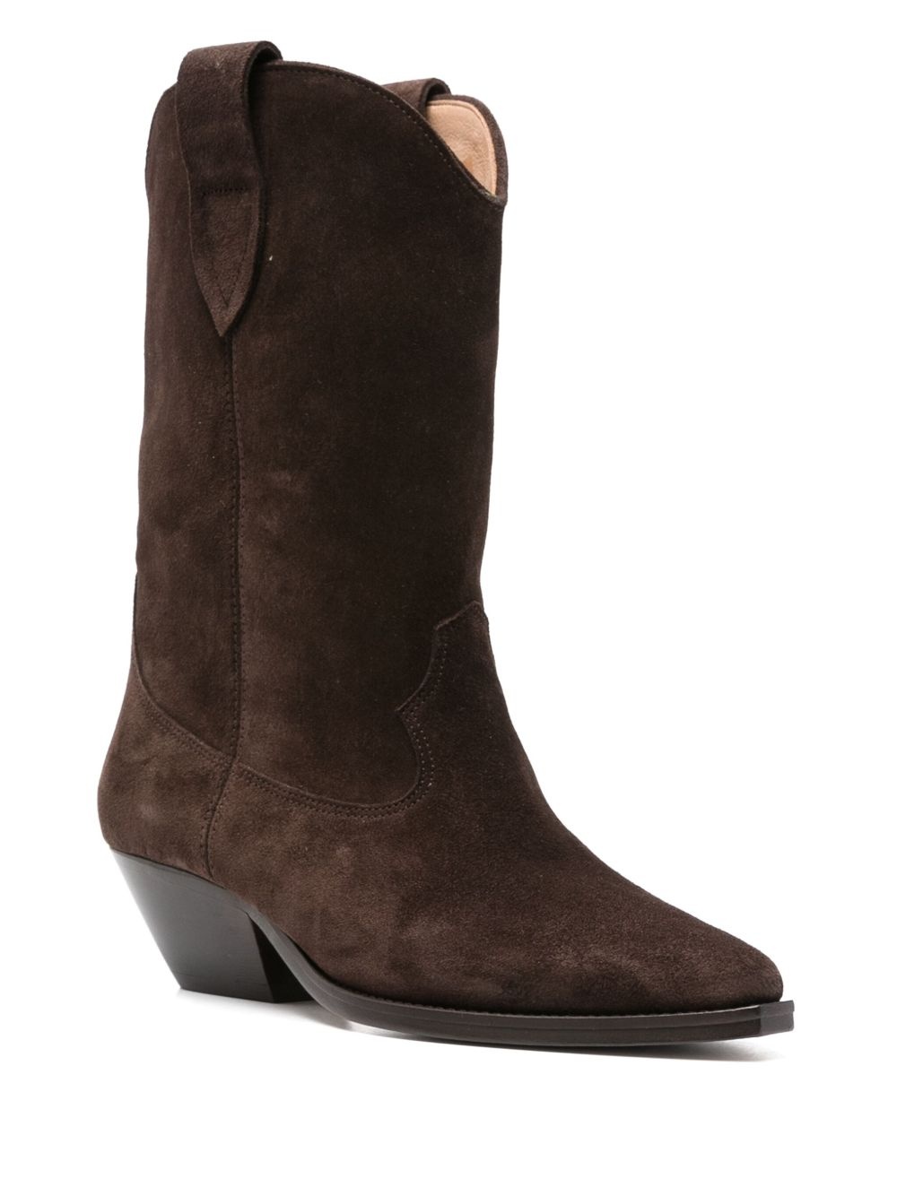 suede pointed-toe boots - 2