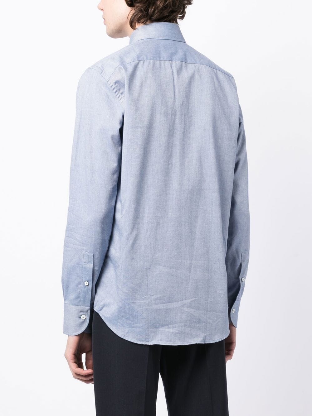 cutaway-collar cotton shirt - 5