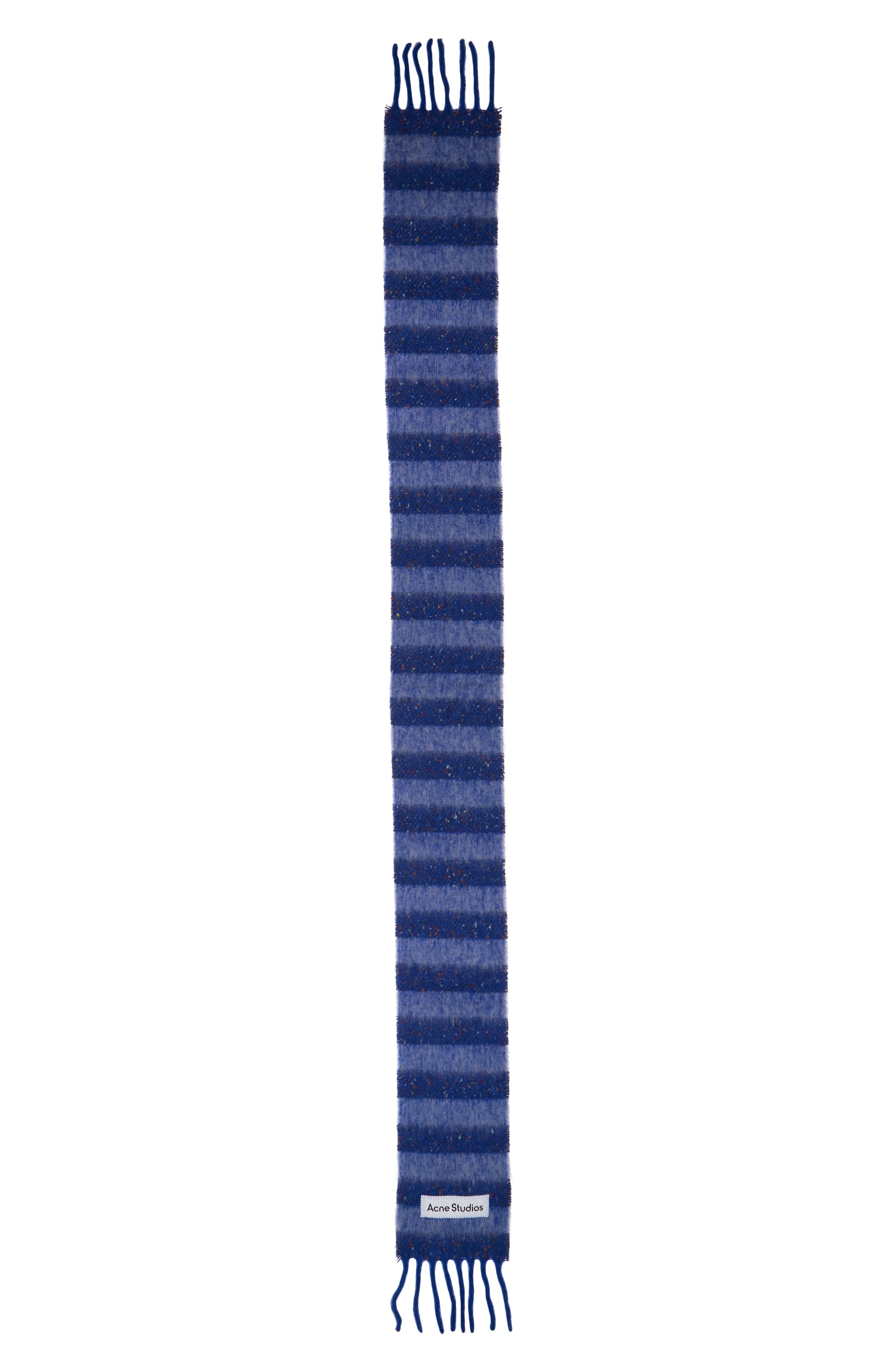 Acne Studios Stripe Alpaca Blend Fringe Scarf in Blue/Aqua at Nordstrom - 2