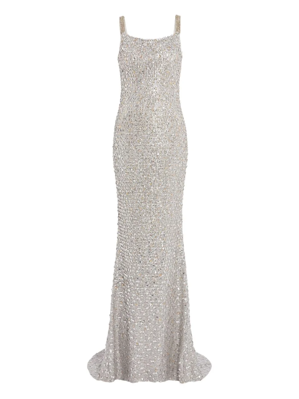 sequin-embellished open-back maxi dress - 1