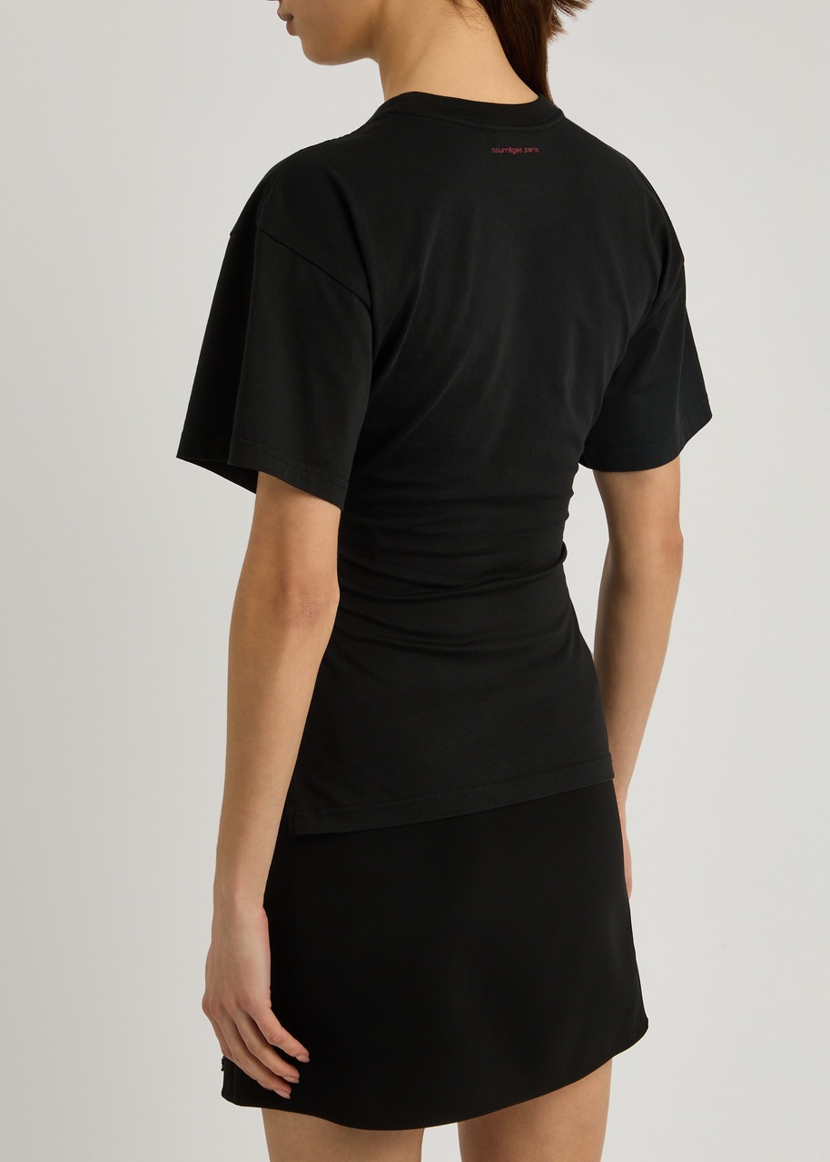 Courrèges Logo-print Cotton T-shirt - 3