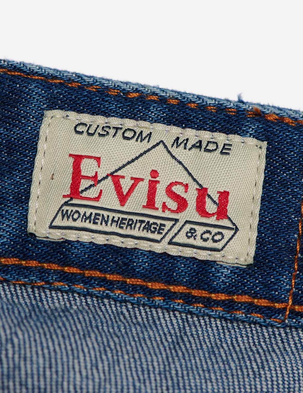 KAMON AND SEAGULL EMBROIDERED RELAX-CUT DENIM JEANS - 17
