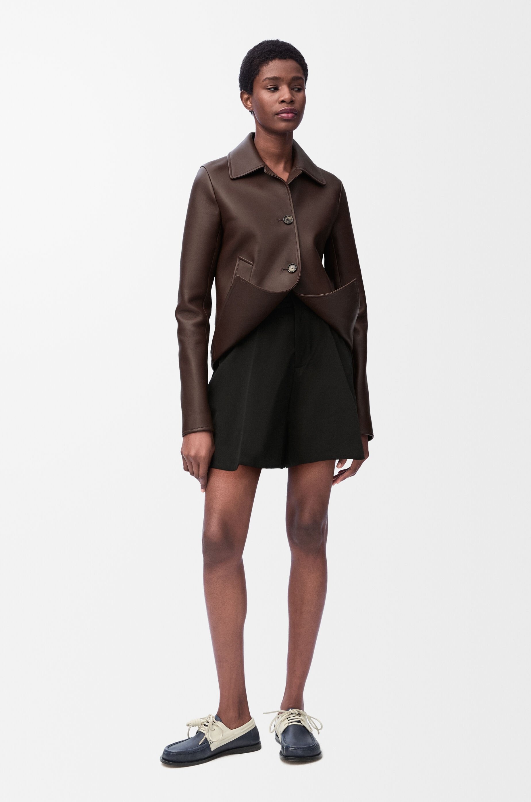 Trapeze shorts in cotton and silk - 2