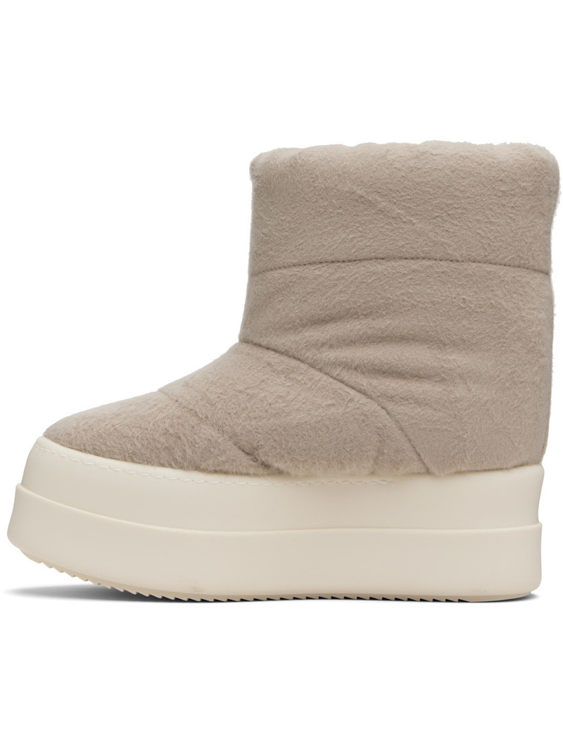 Rick Owens DRKSHDW Taupe Concordians Mega Bumper Low Lunar Boots outlook