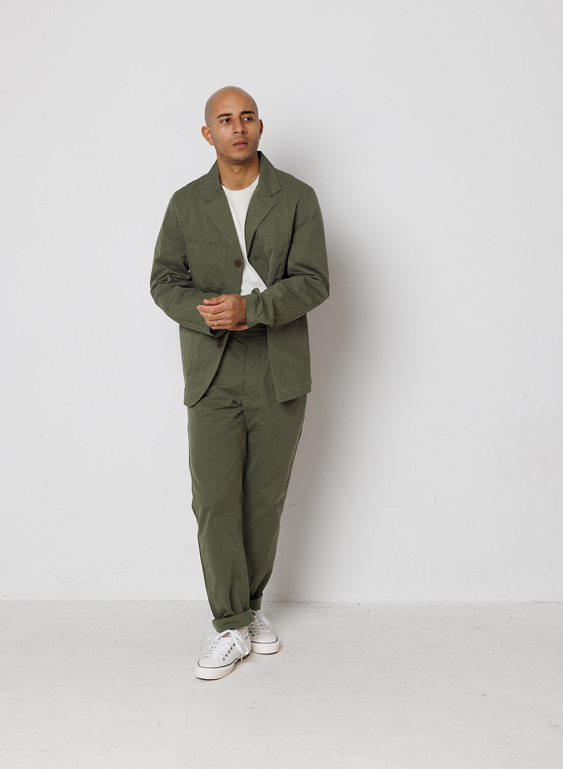 Slim Leg Chino In Army - 3