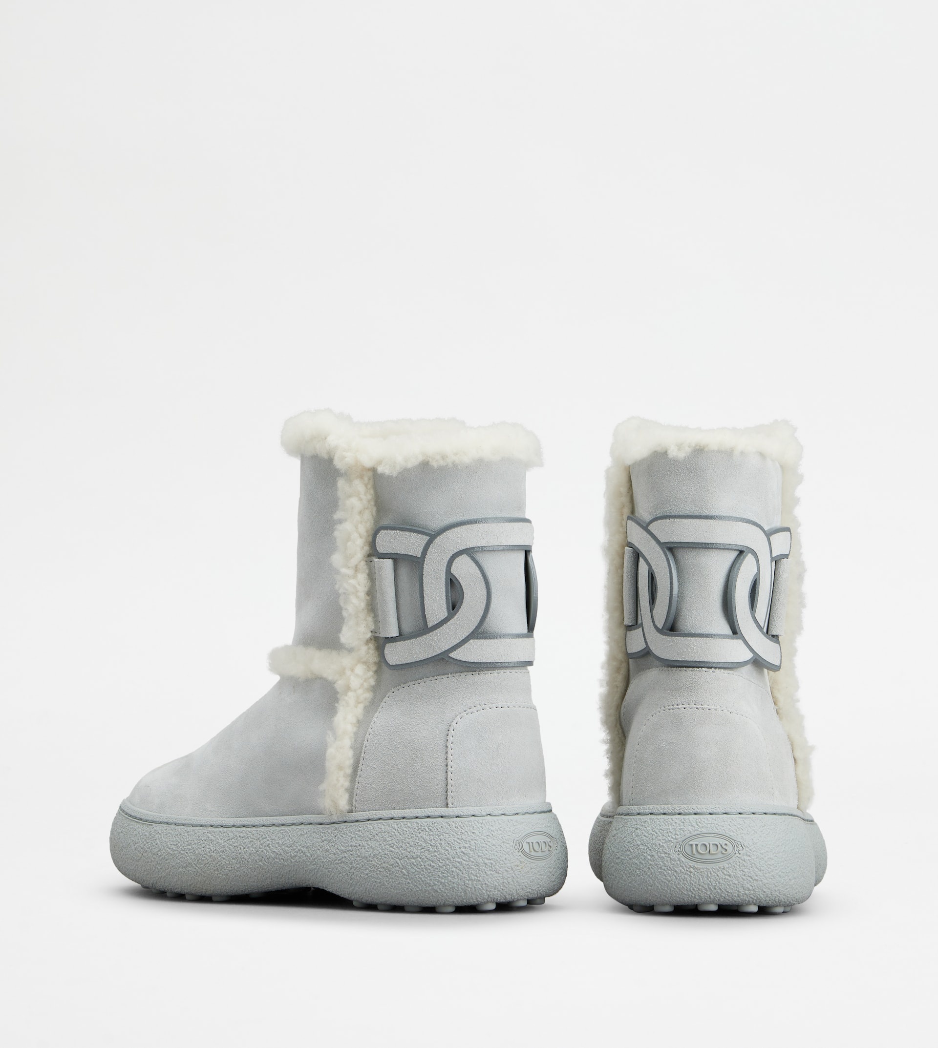 TOD'S W. G. ANKLE BOOTS IN SUEDE - LIGHT BLUE - 2