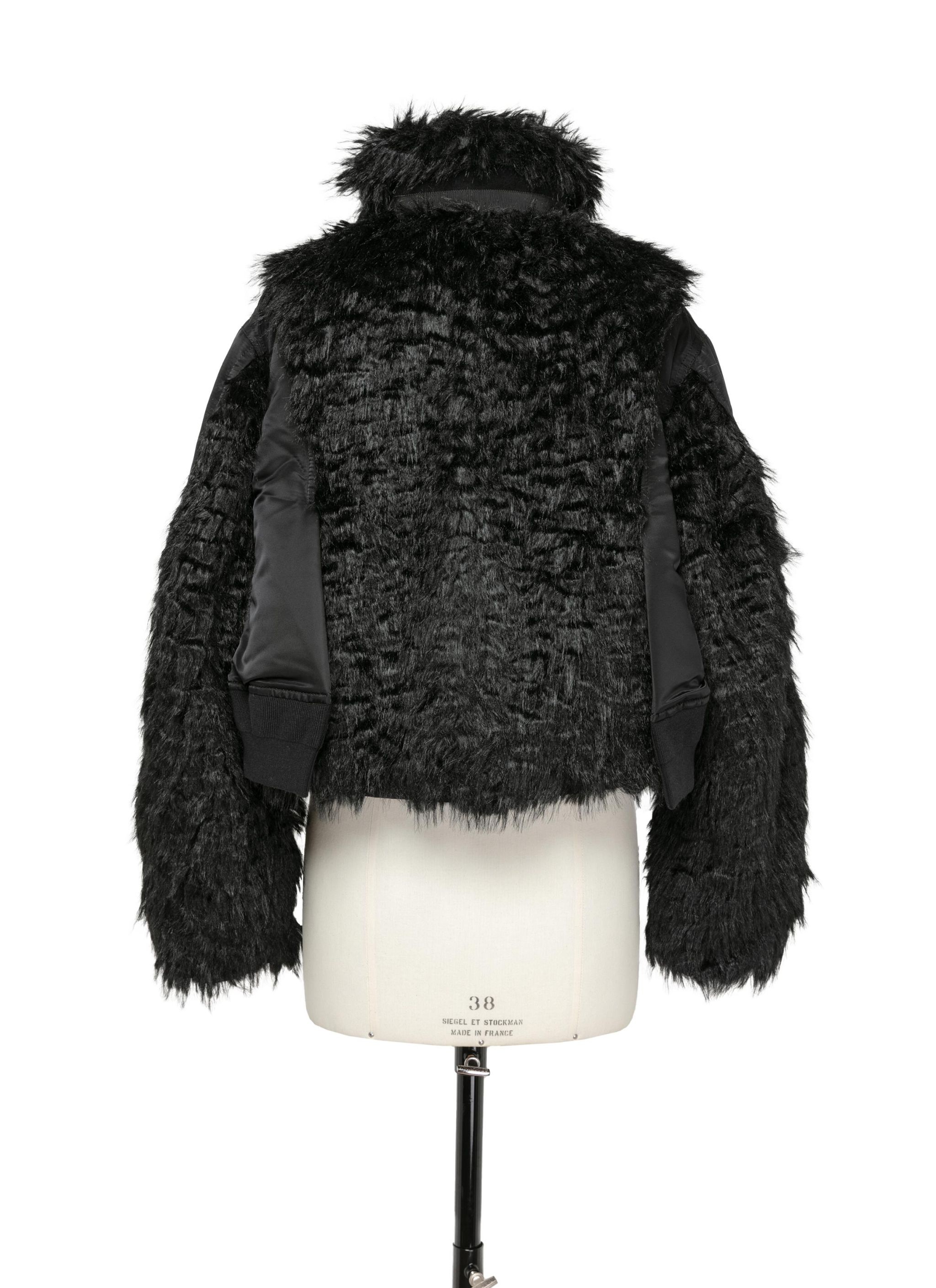 Faux Fur x Nylon Twill Blouson - 3