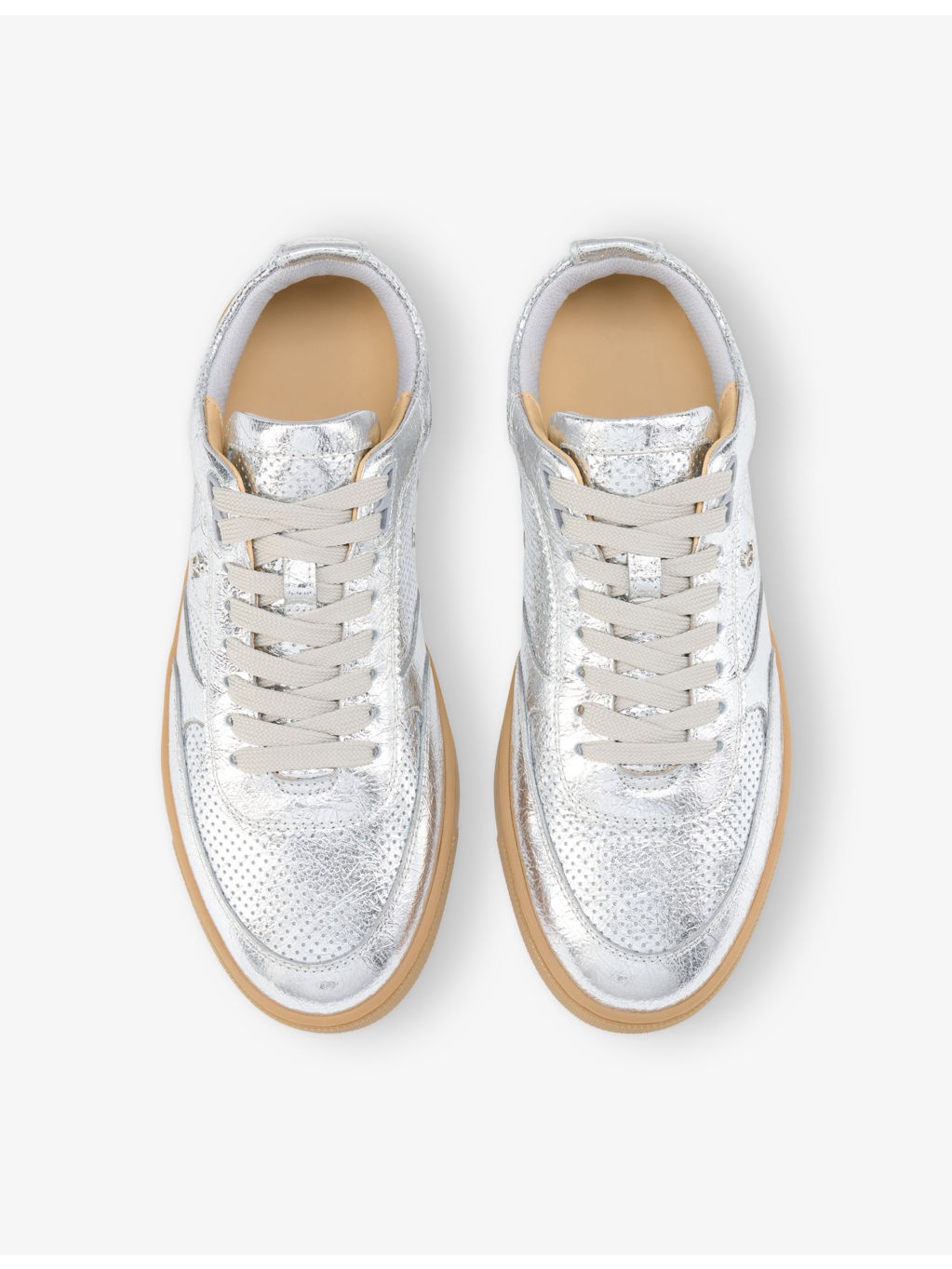 Tutti Rui Metallic-Leather Low-Top Trainers - 2