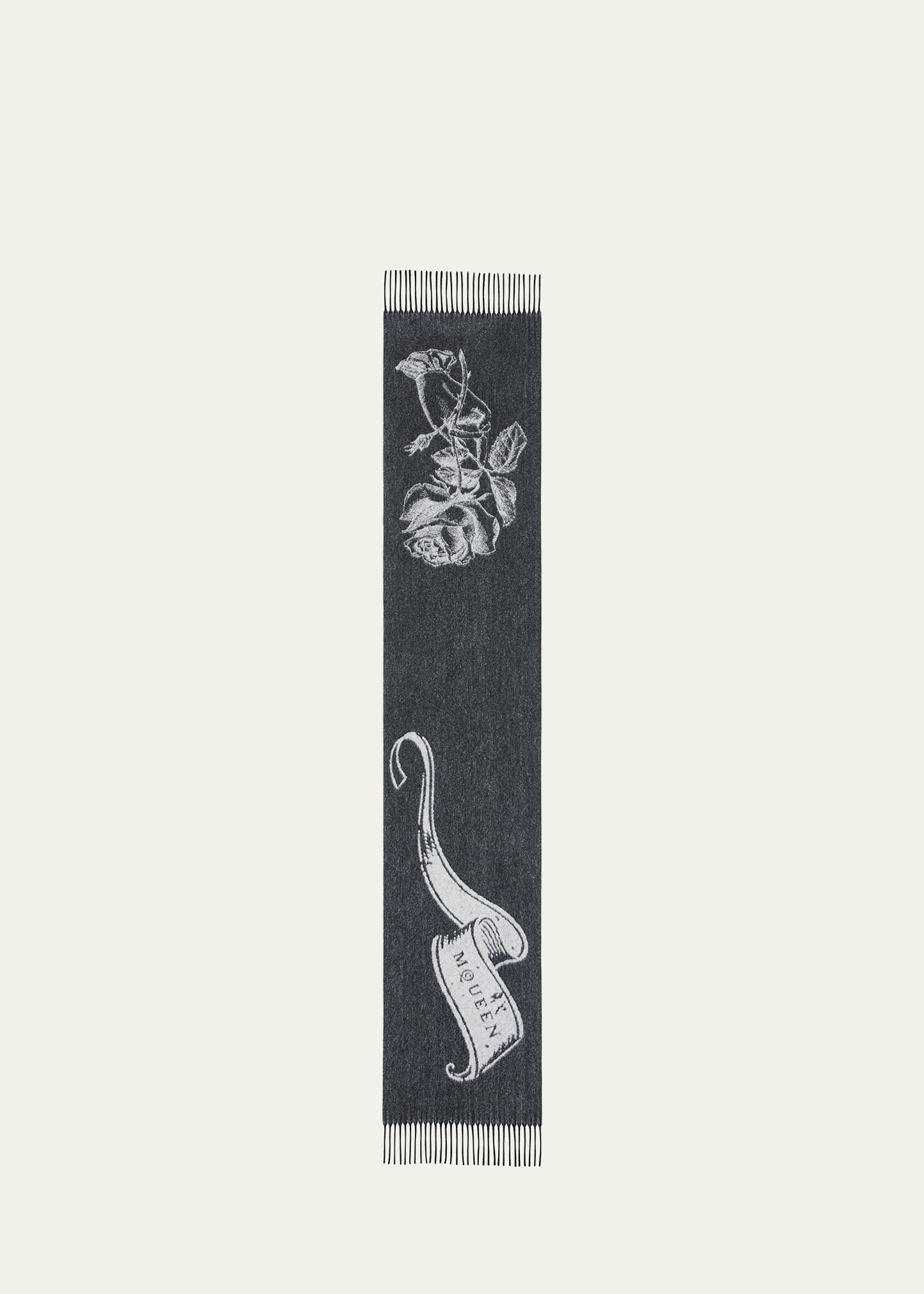Cashmere & Wool Tattoo Scarf - 1