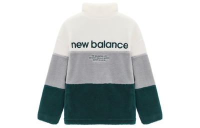 New Balance New Balance Plus Colorblock Patch Detail Zip Up Teddy Jacket 'White Grey Green' 6DC44823-HT outlook