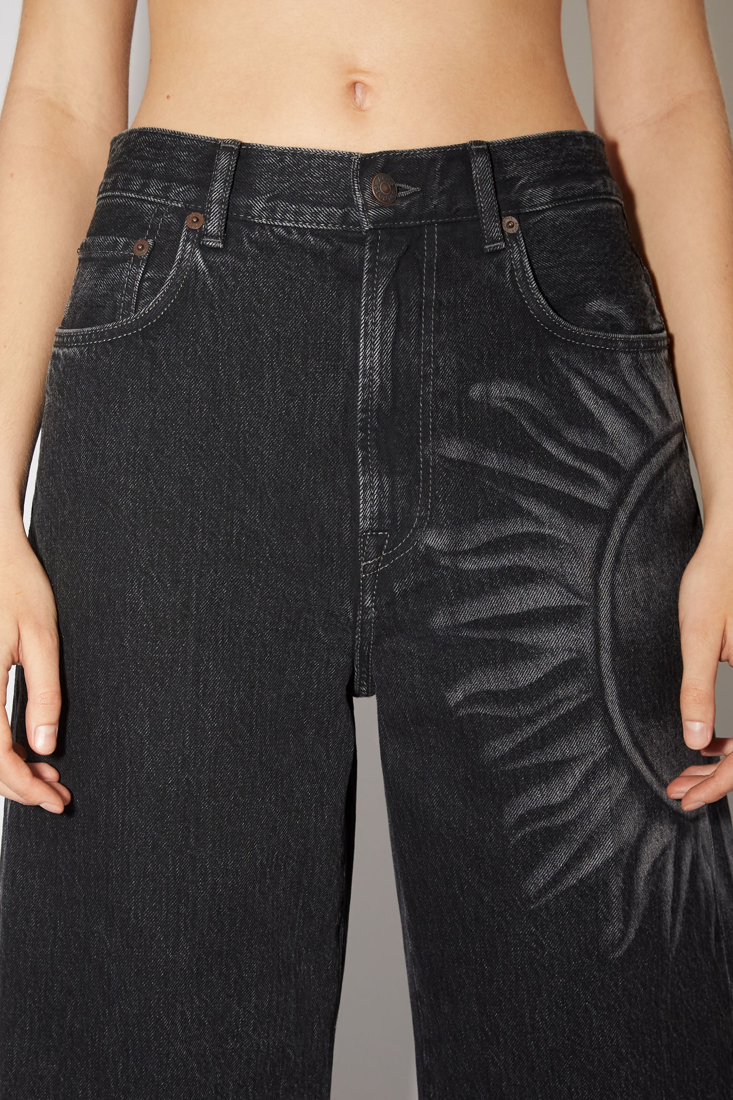 Loose bootcut jeans - Black/grey - 6