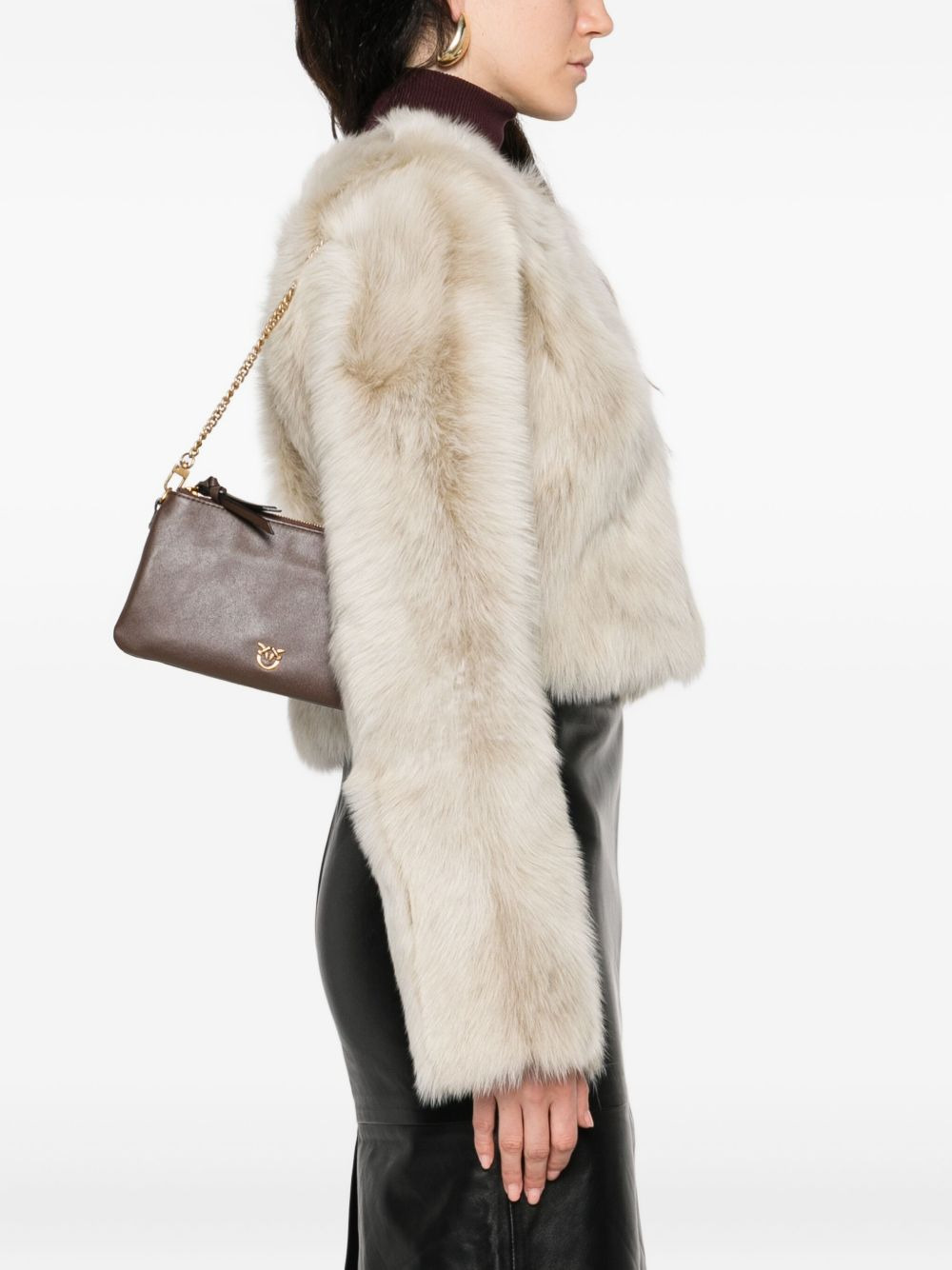 double-zip leather cross body bag - 2