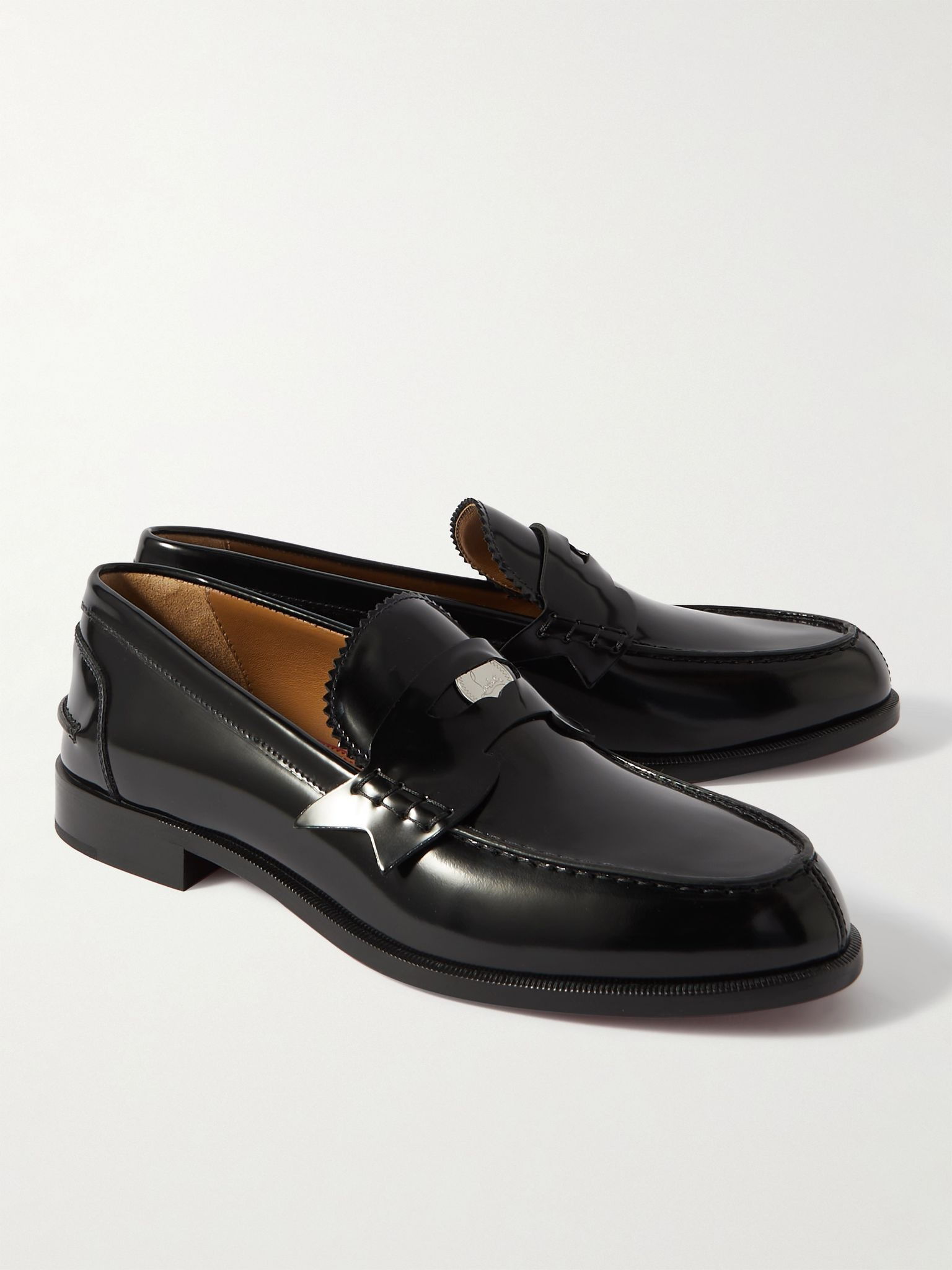 Patent-Leather Penny Loafers Black - 4