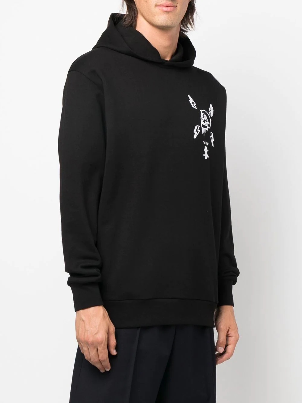 skull graphic-print hoodie - 3