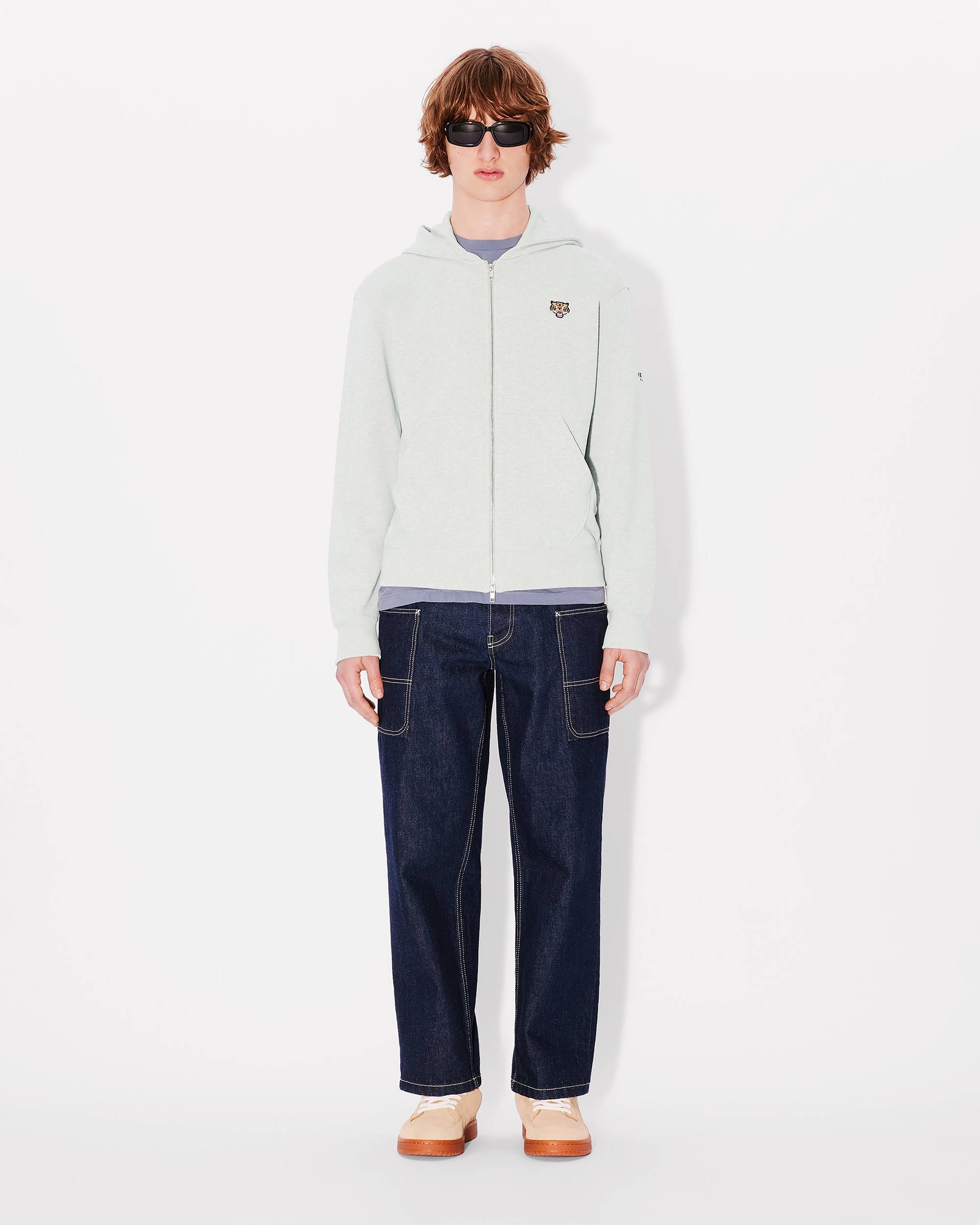 'Lucky Tiger' embroidered zip-up hoodie - 5