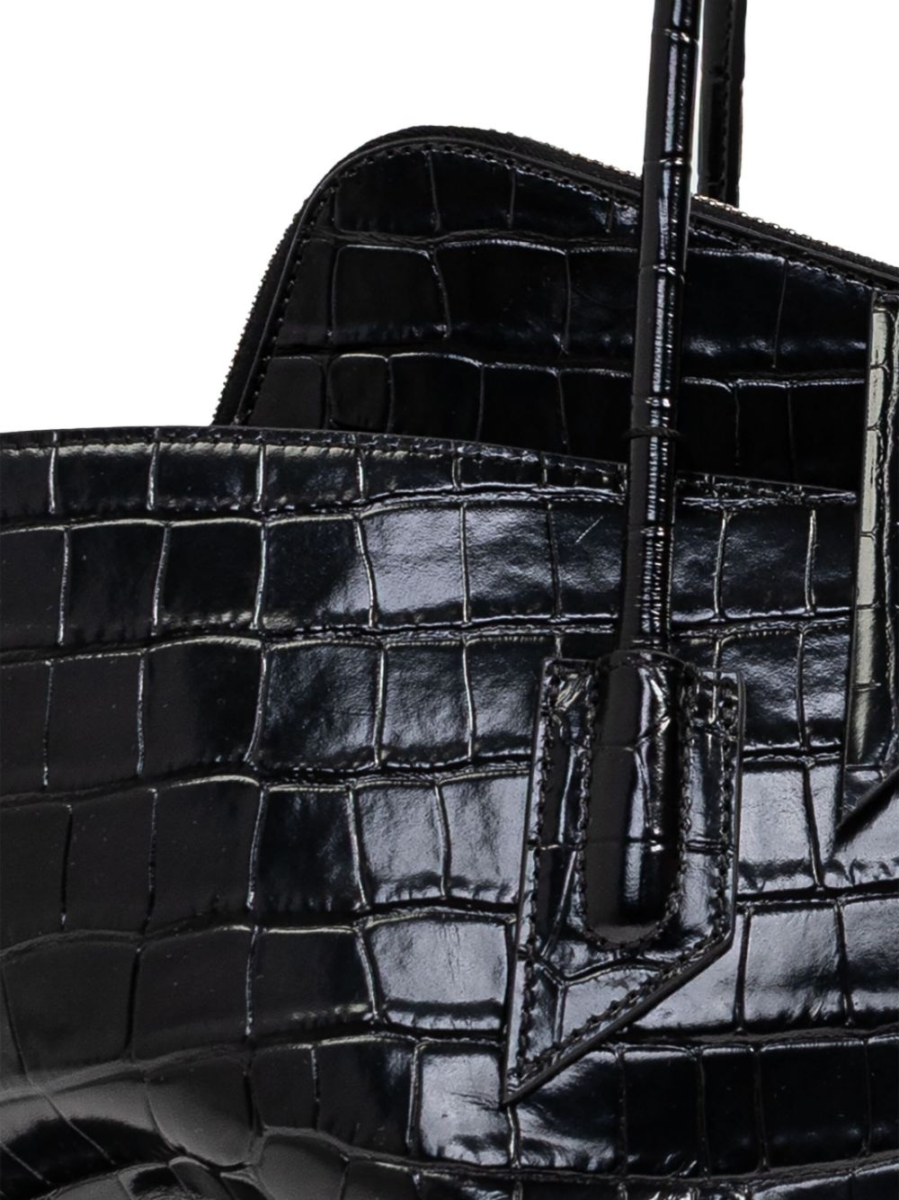 crocodile-effect tote bag - 5