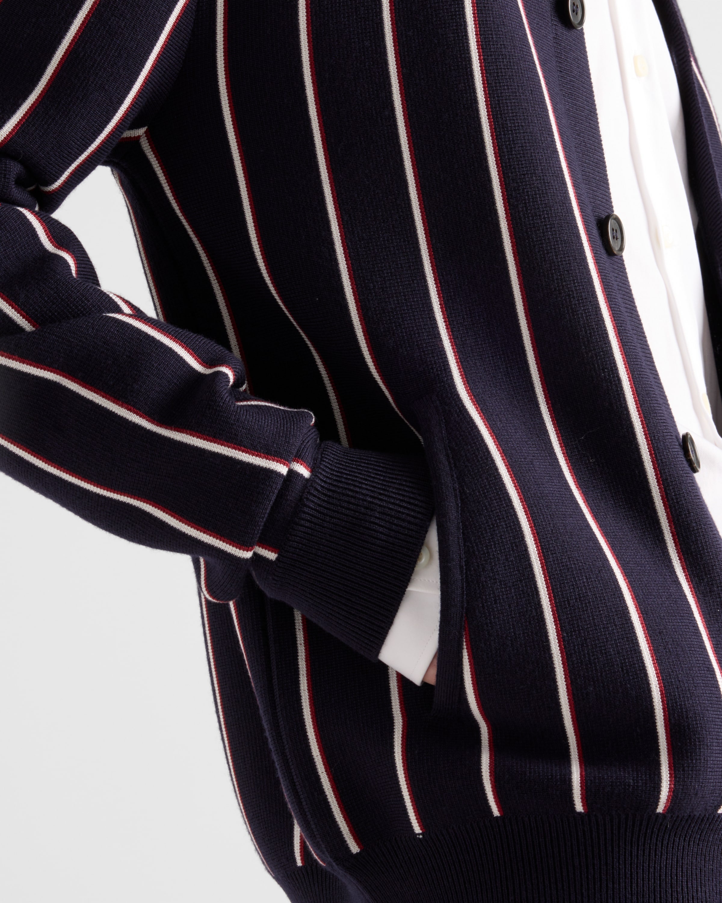 Striped wool cardigan - 4