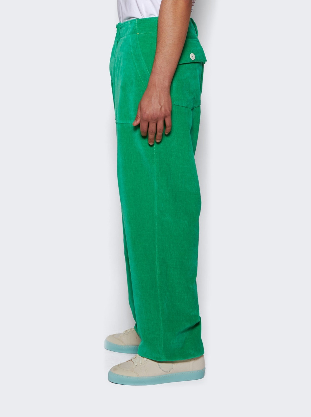 Cotton Velvet Work Pant Jade Green - 4