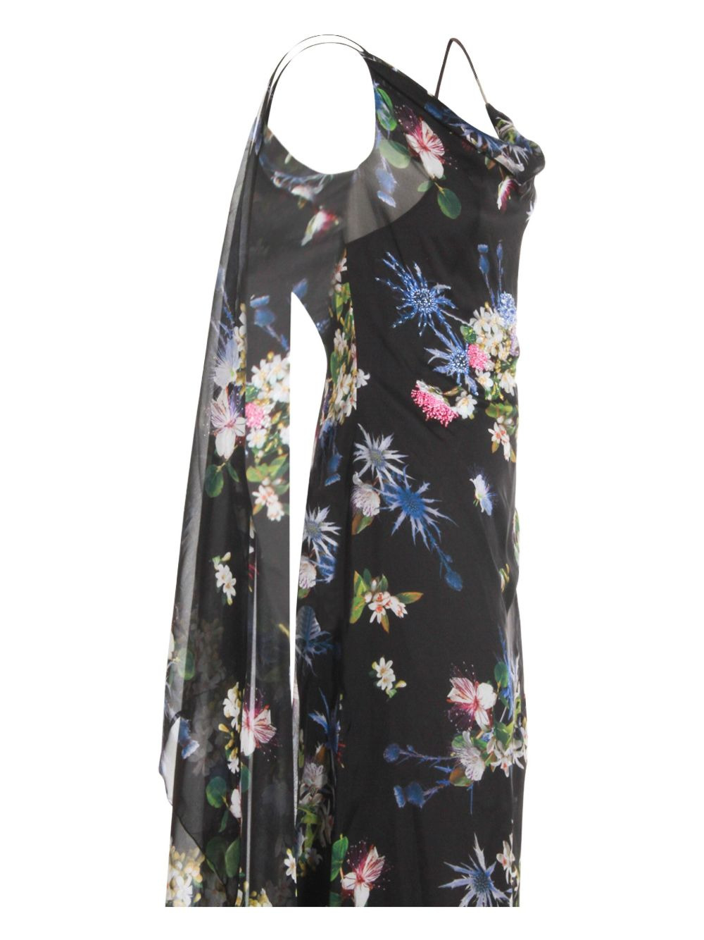 floral-print cowl-neck dress - 3