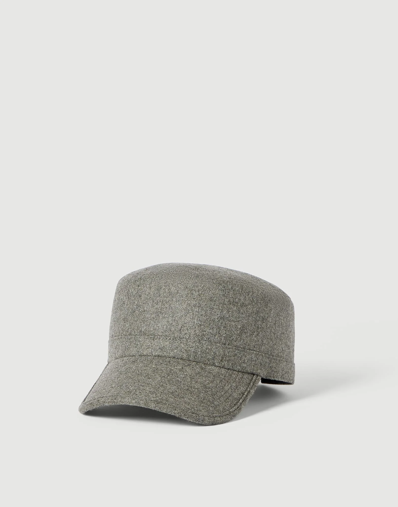 Virgin wool flannel field cap - 1