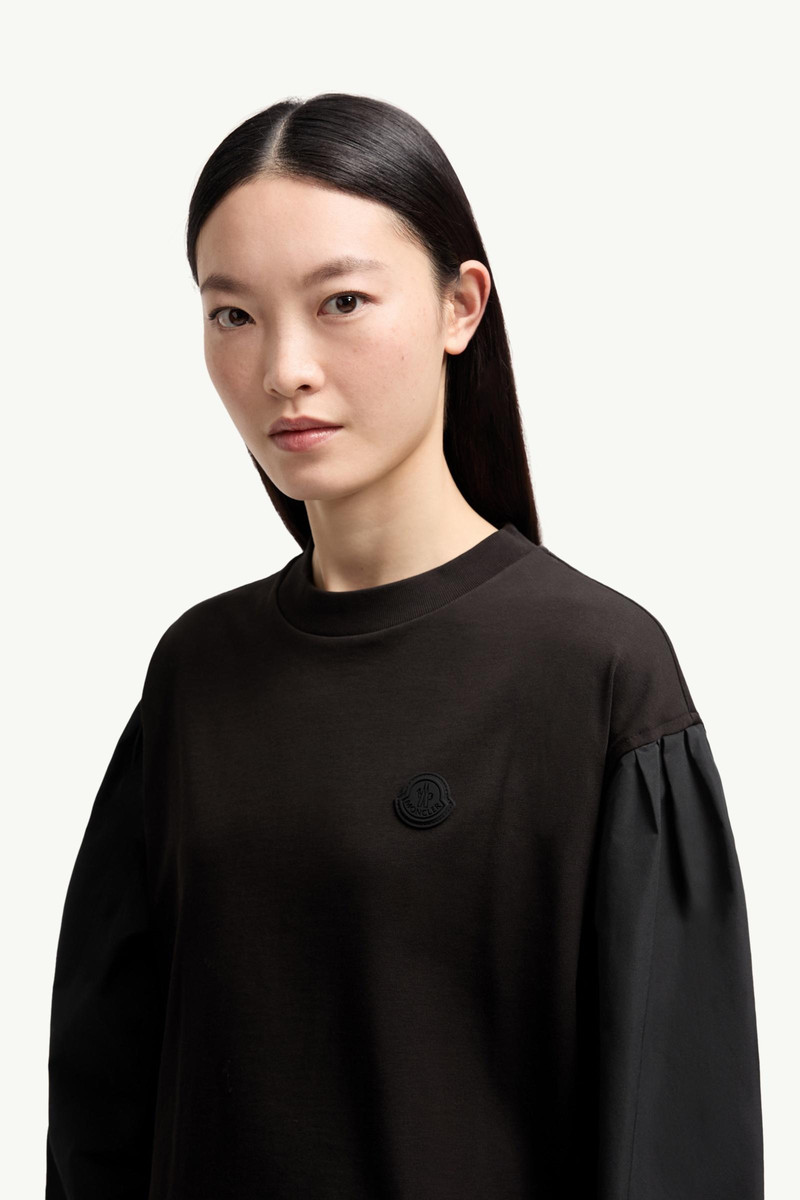 Pleated Sleeves Cotton Jersey Sweatshirt 3