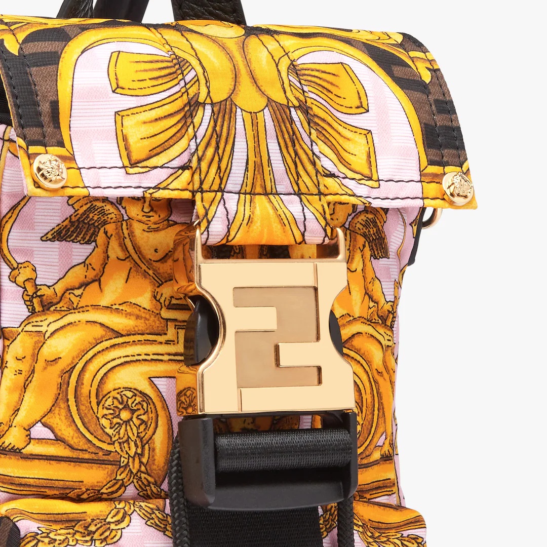 Fendace FF print nylon  backpack - 4