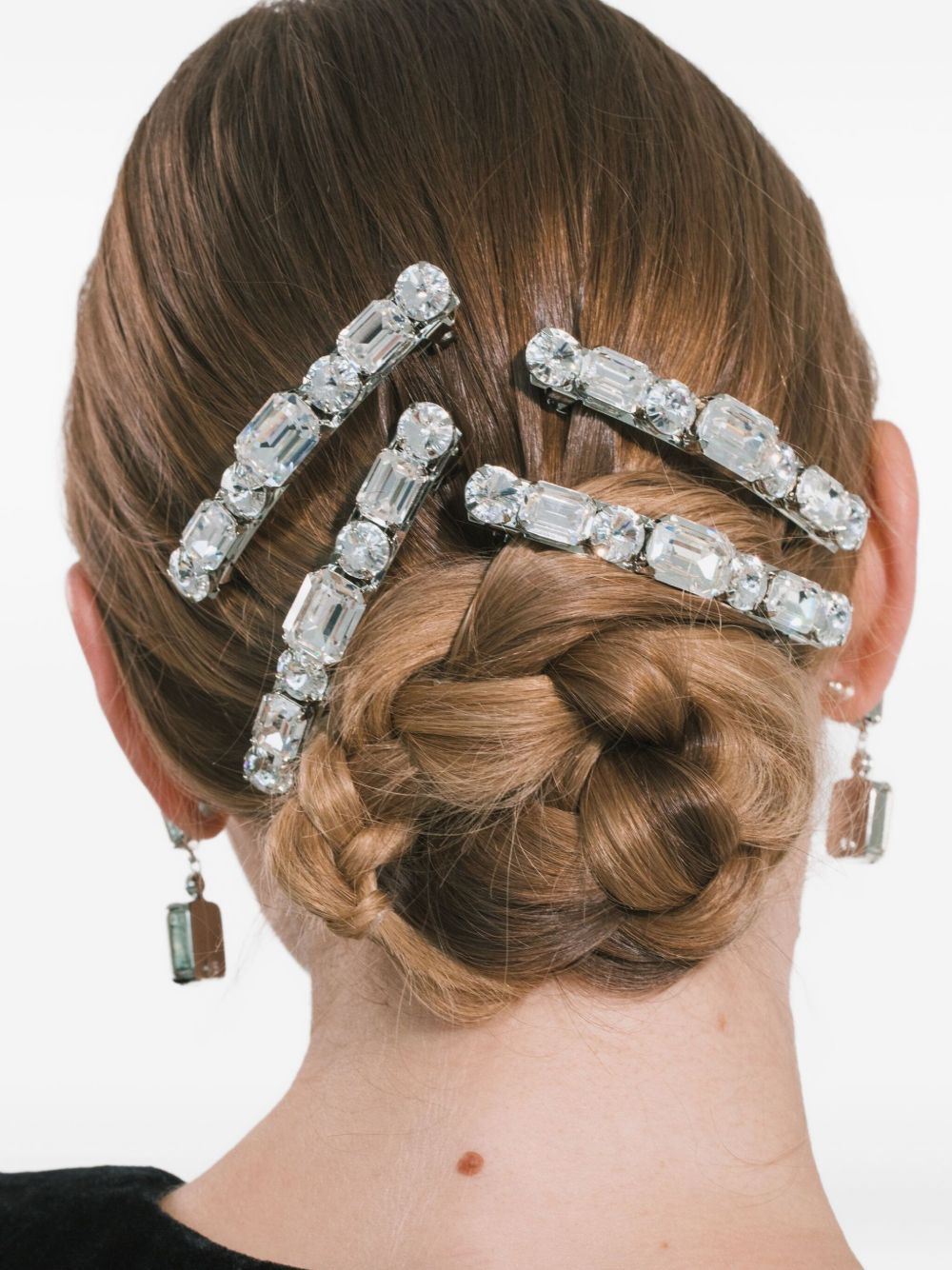 crystal-embellished barrette - 3