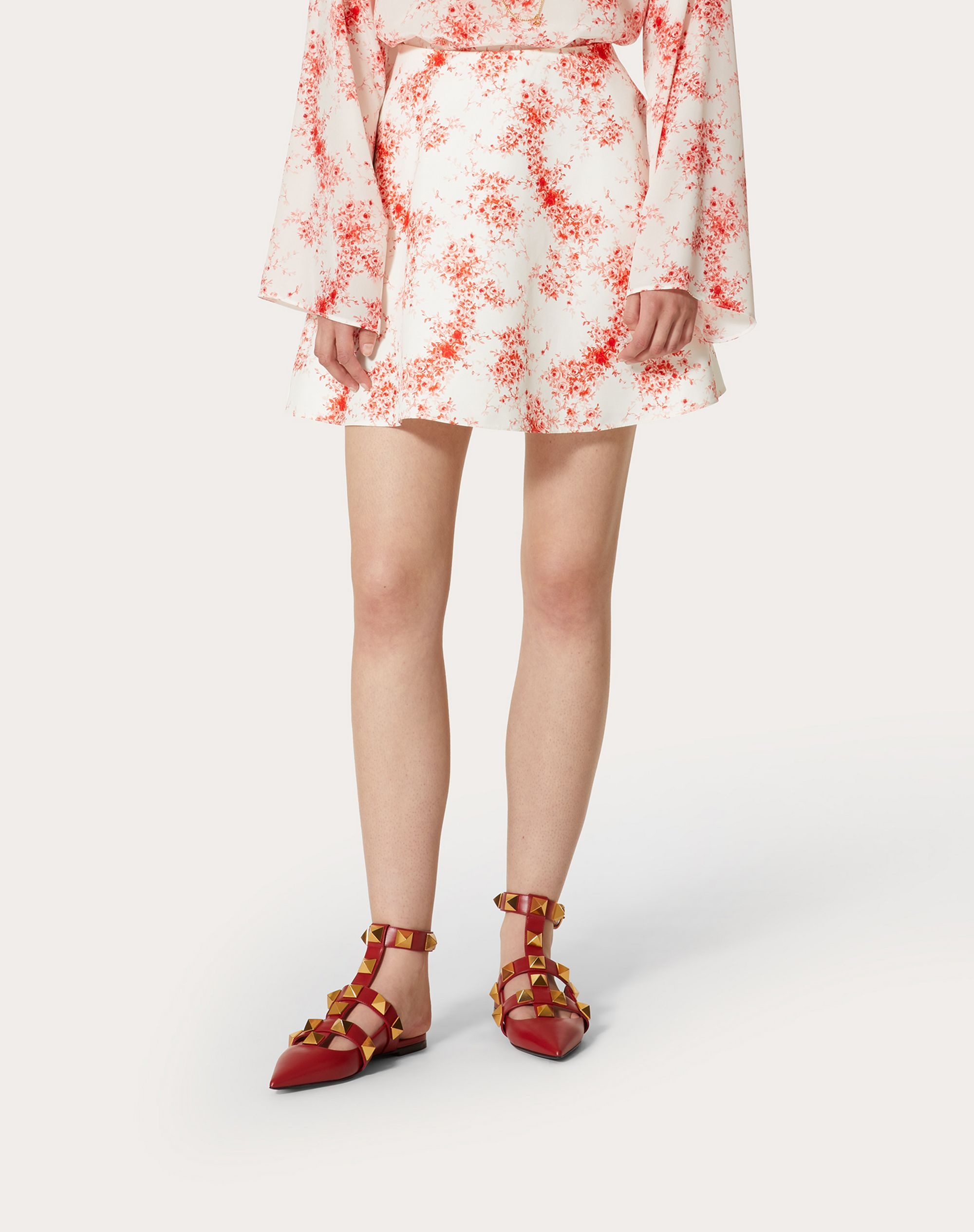 PRINTED FAILLE MINISKIRT - 3