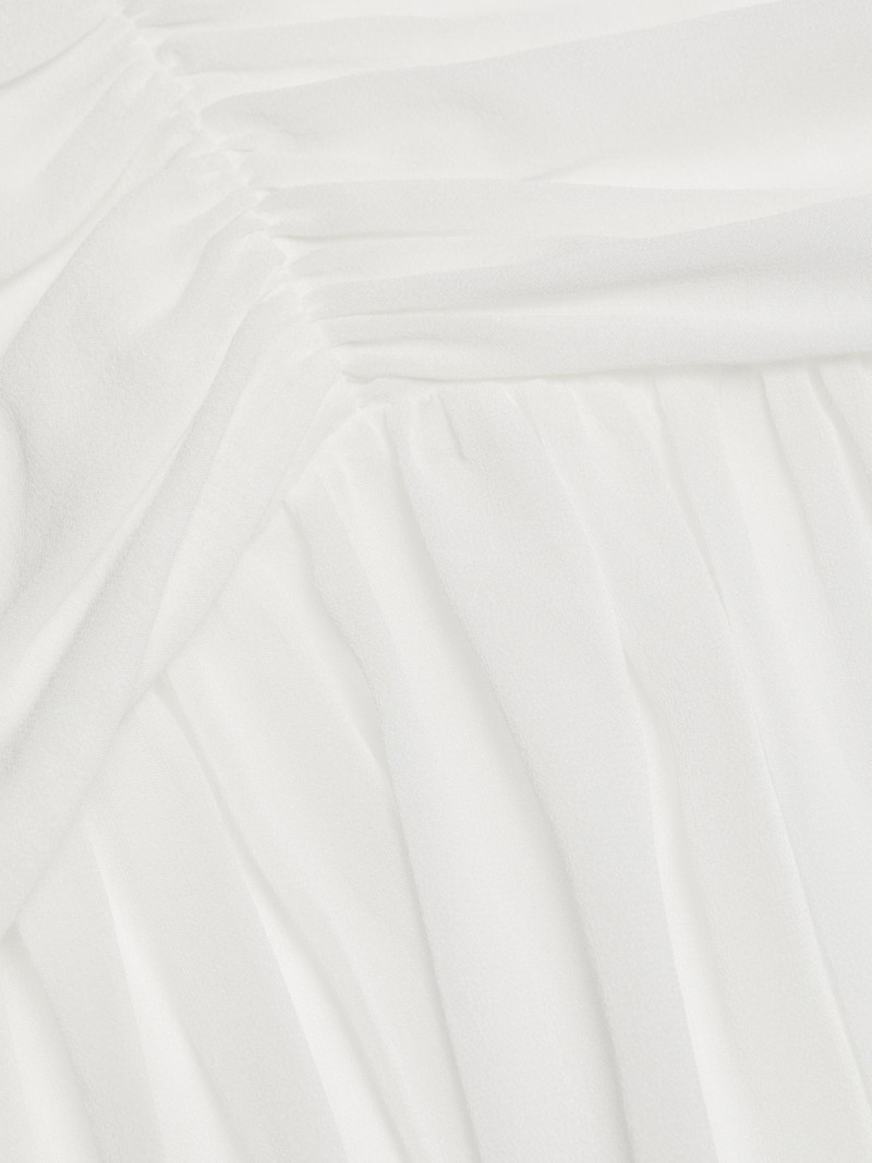 Women's Jocelyn Deep Plunge Long-Sleeve Silk Gown - Ivory 7