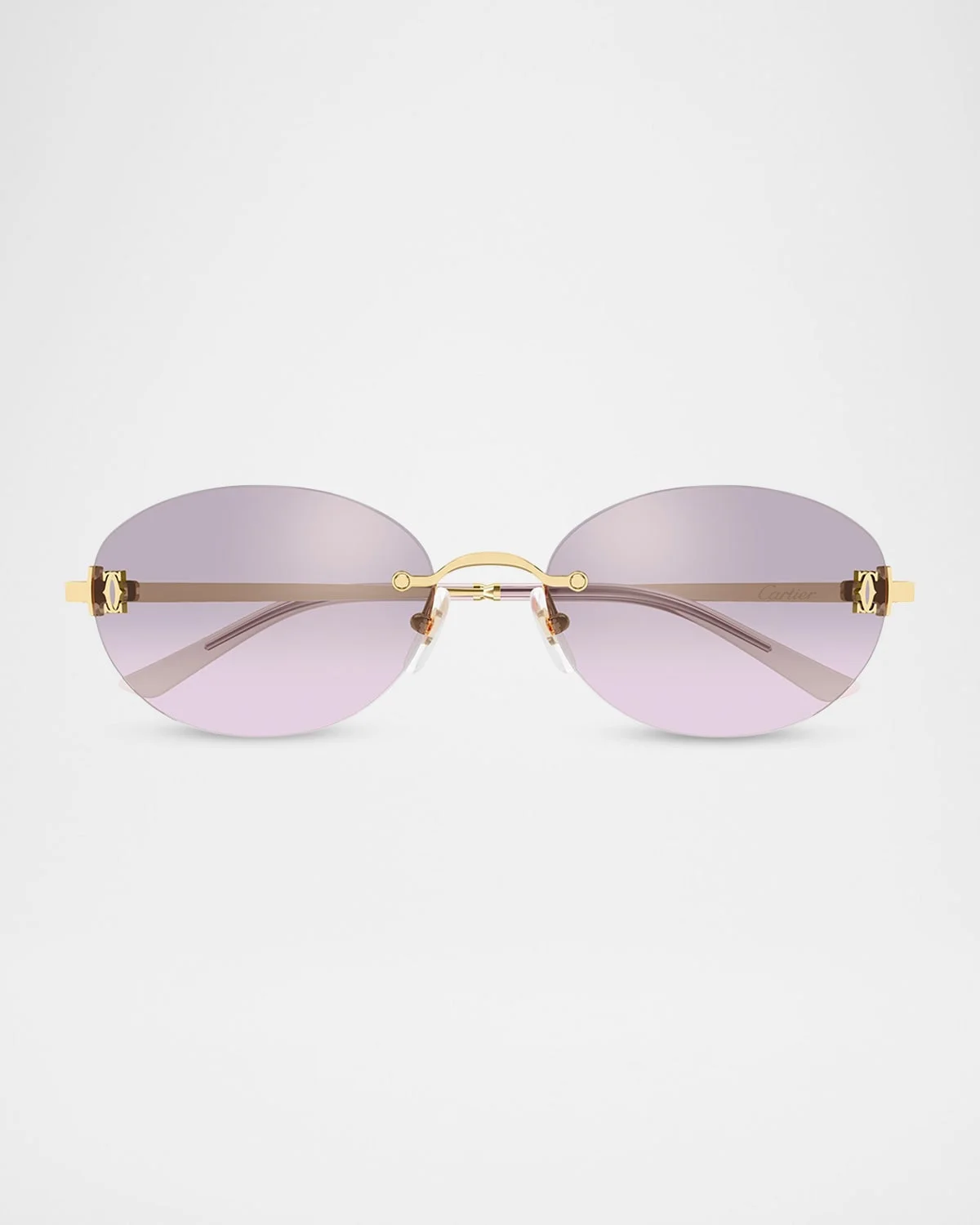 54mm Metal Oval Sunglasses - 1
