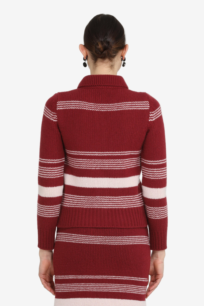 N°21 STRIPED CARDIGAN WITH COLLAR outlook