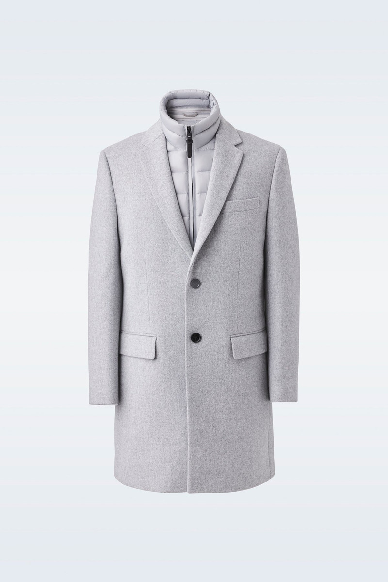 SKAI double-face wool 2-in-1 top coat with removable down liner 1