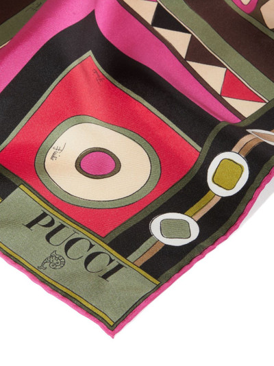 PUCCI Vivara-print silk twill scarf outlook