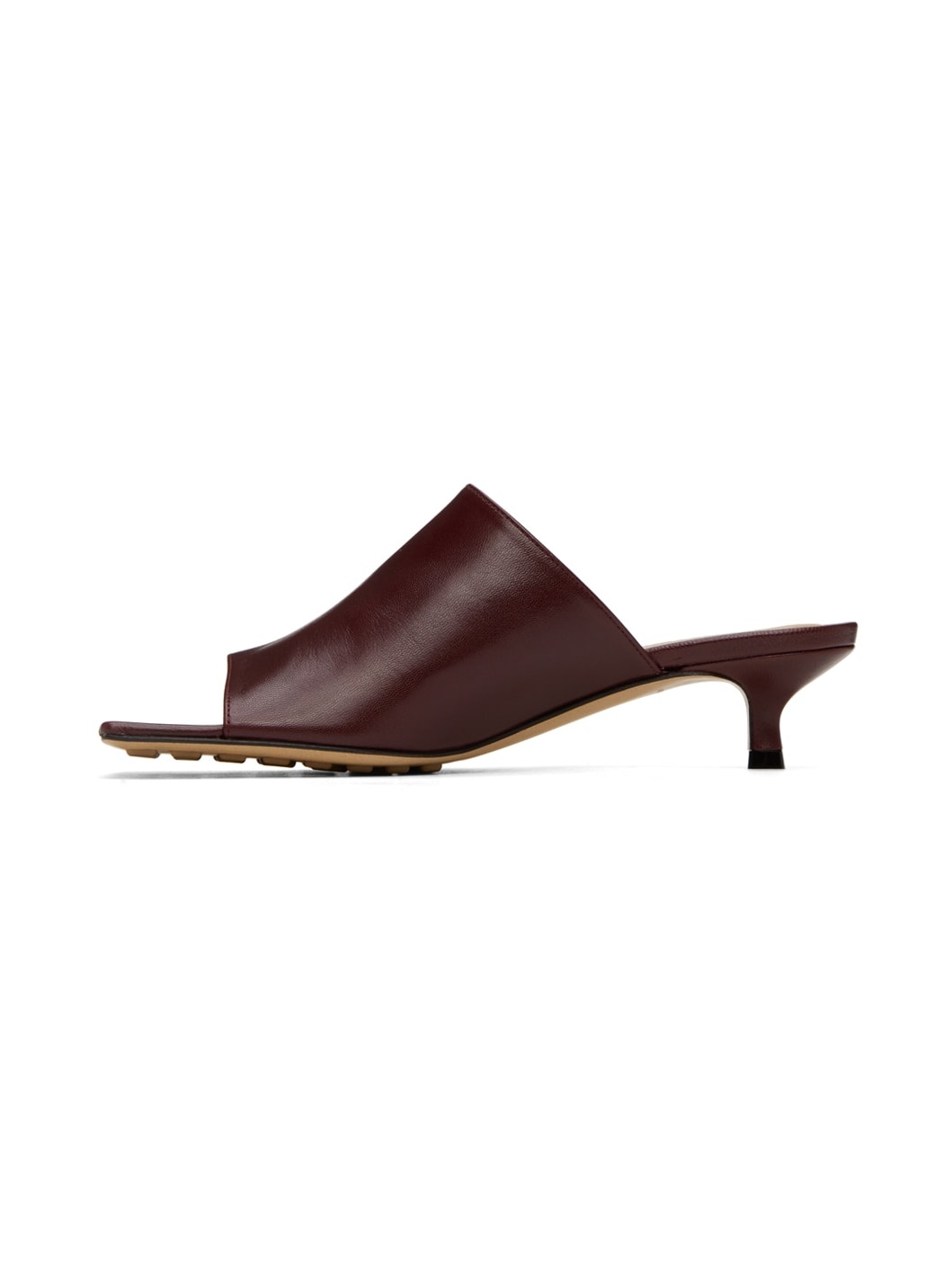 Burgundy Stretch Mules - 3