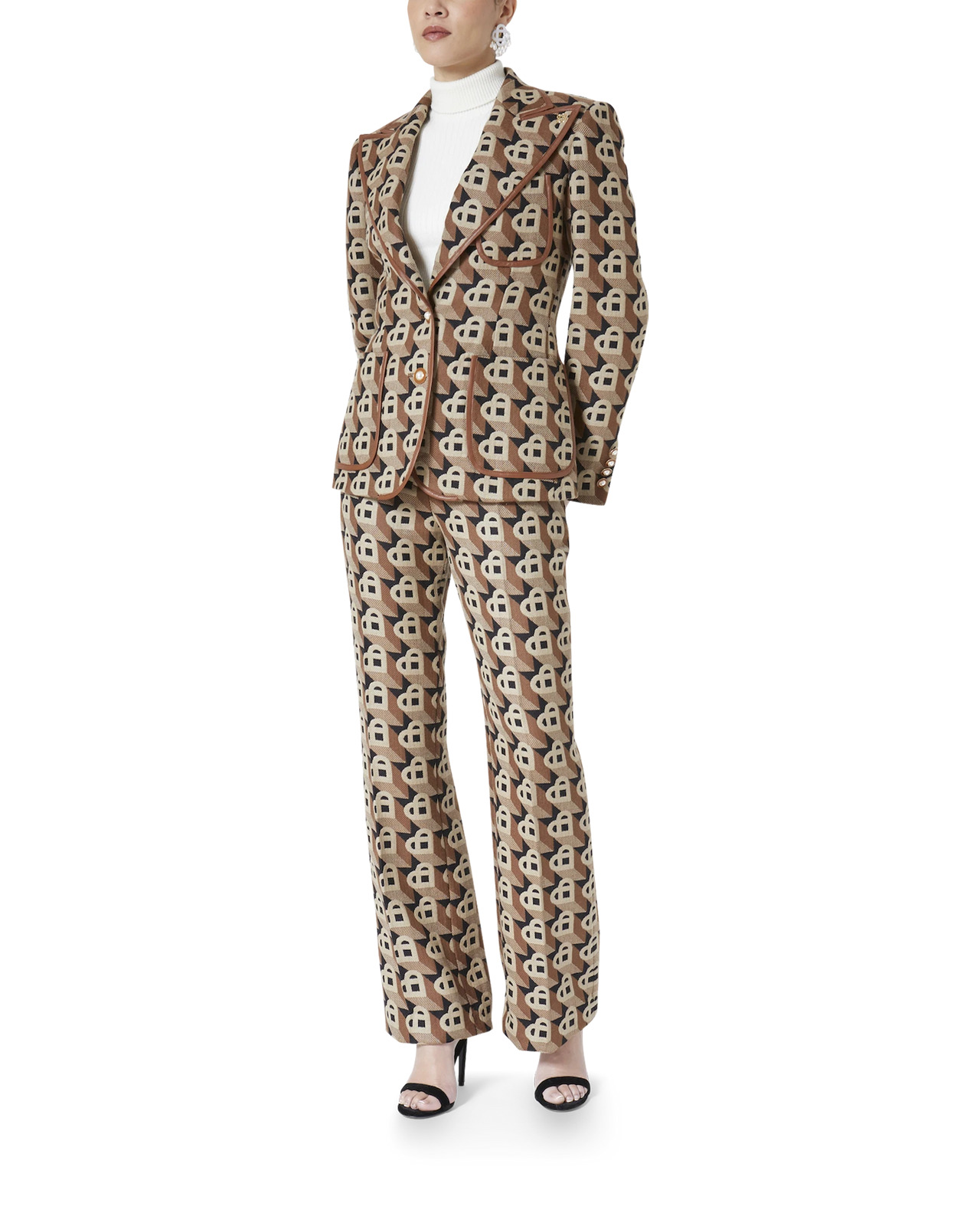 Heart Jacquard Trousers - 6