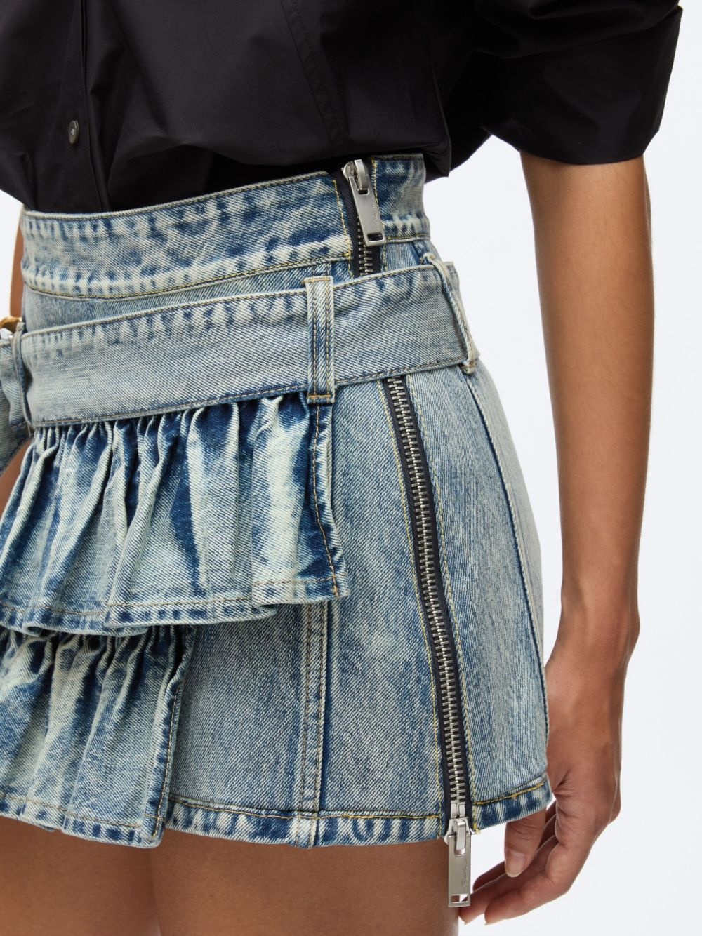 denim mini skirt - 7