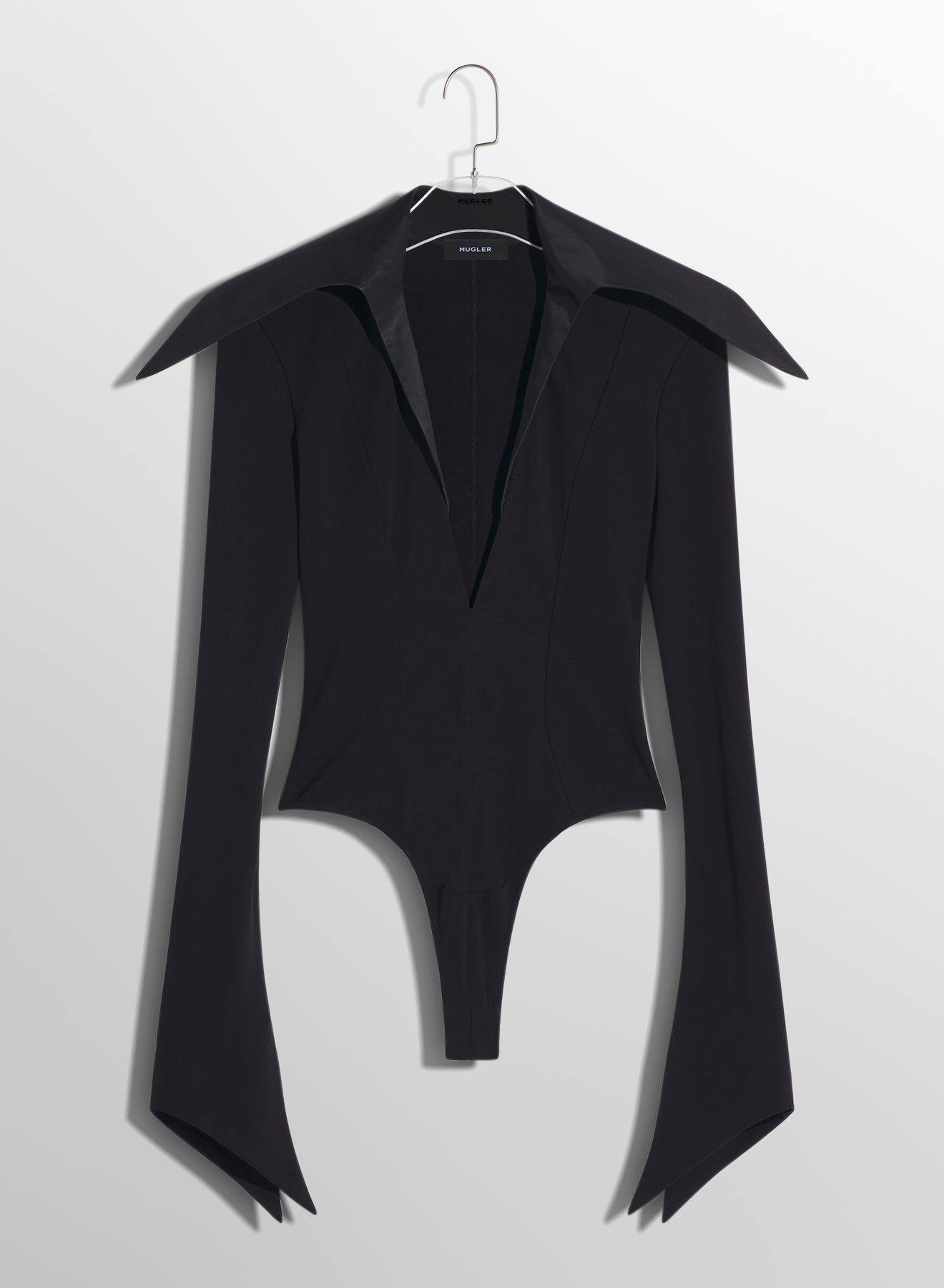 black spiky satin collar bodysuit - 6