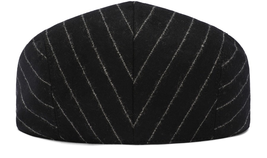 Pinstripe wool flat cap - 3