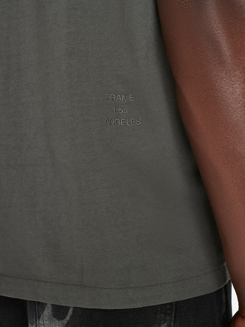 FRAME Logo Tee in Charcoal Grey 4