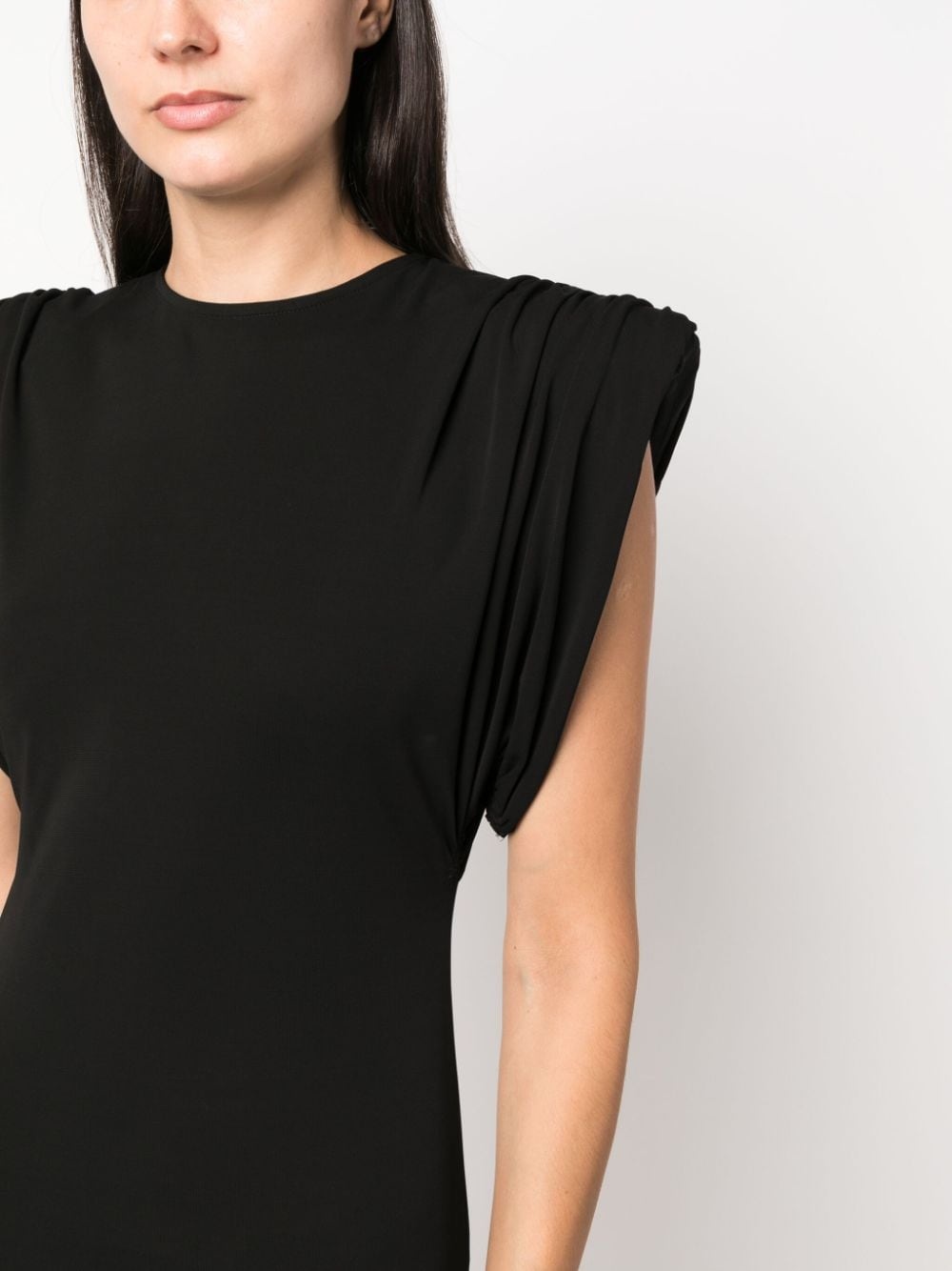 Sheath gathered-detail sleeveless minidress - 5