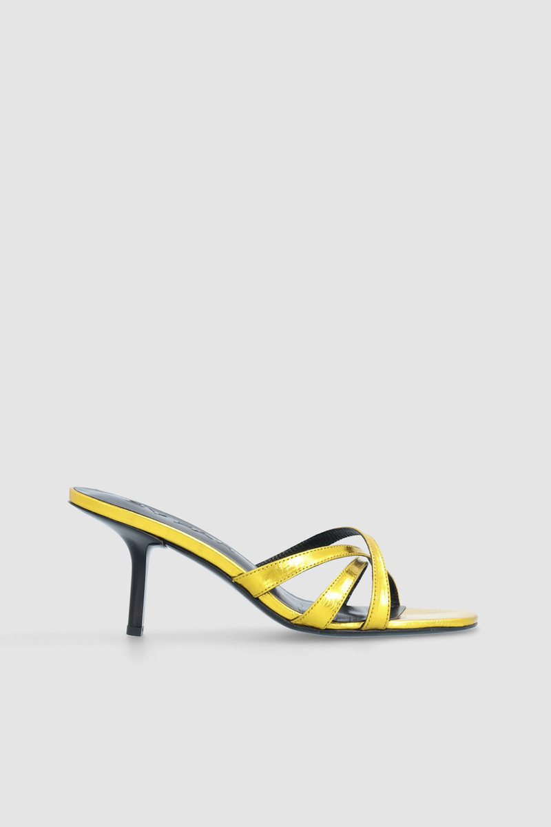 Julie Gold Eel Embossed Metallic Leather Mule 1