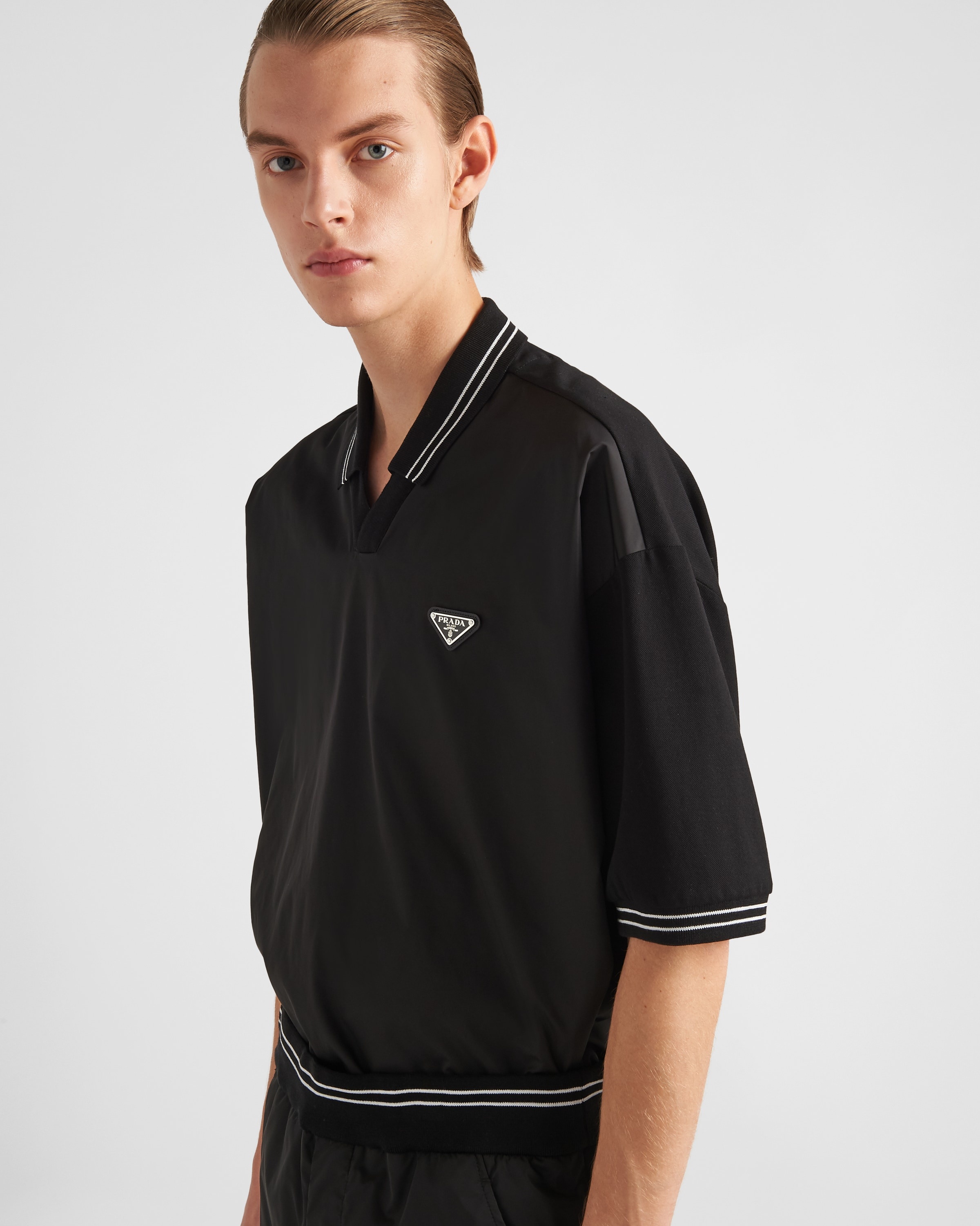 Piqué polo shirt with Re-Nylon detail - 4