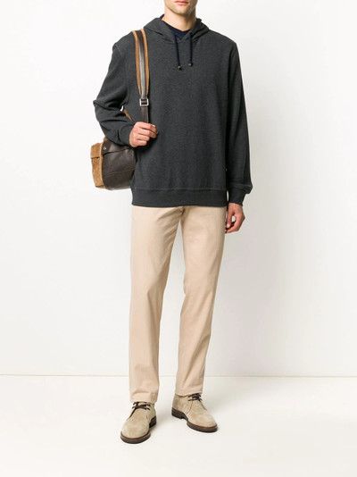 Brunello Cucinelli longsleeved drawstring hoodie outlook