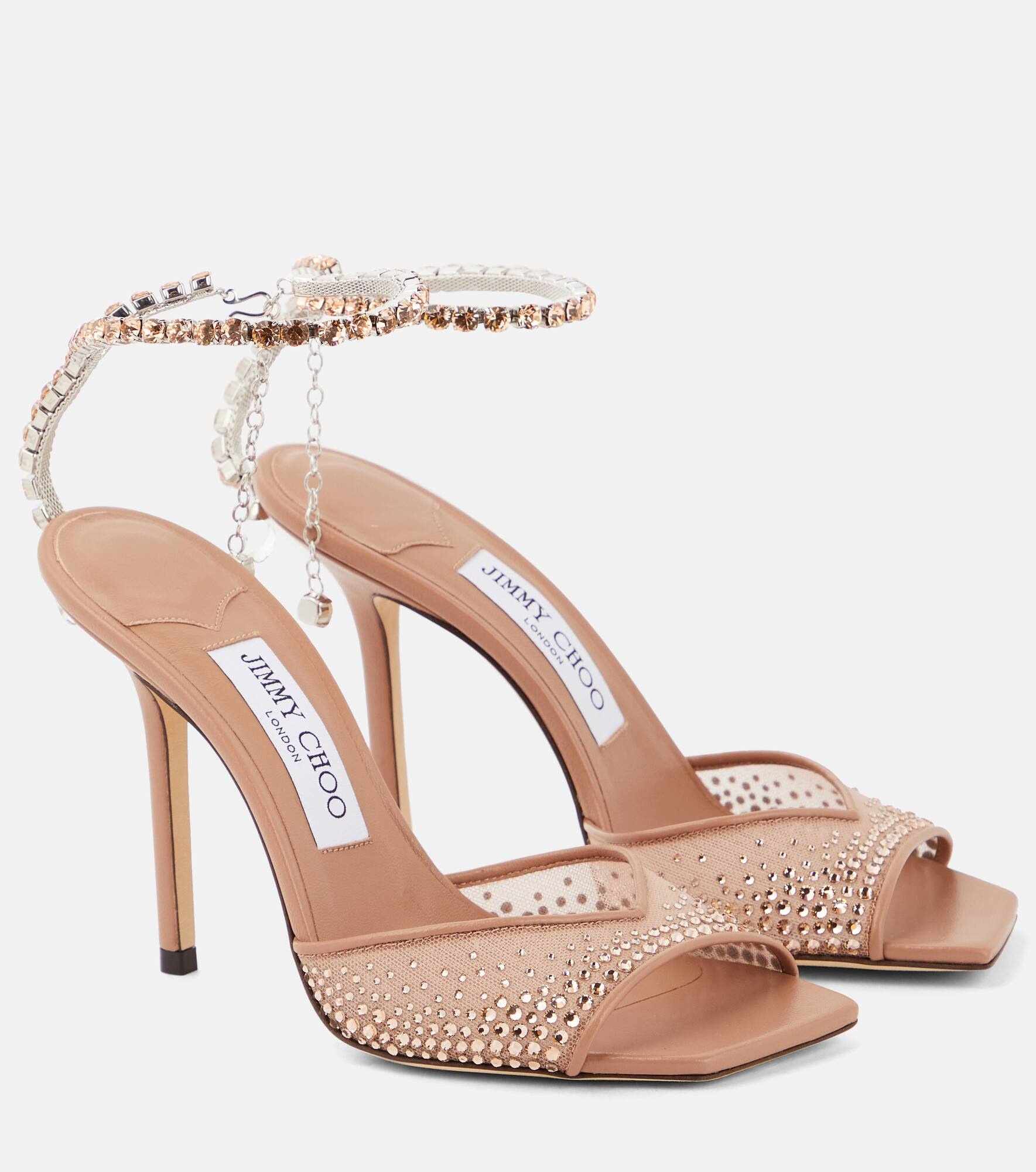 Saeda 100 crystal-embellished sandals - 1